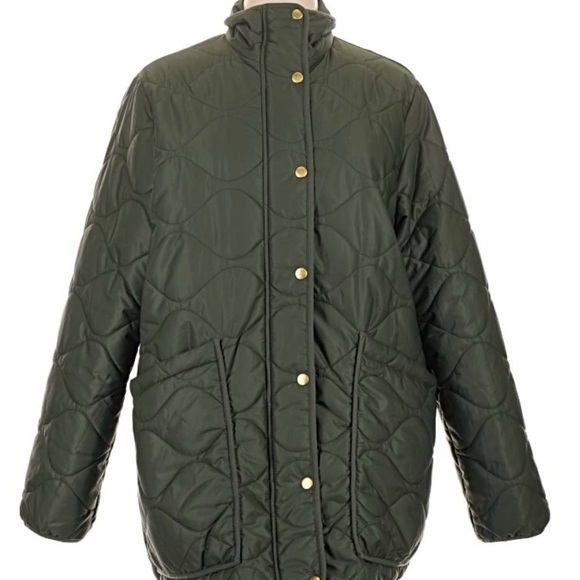 Quince Featherless Quilted Long Jacket - size large - Picture 3 of 3